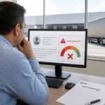 Transportador analisa restrição de crédito por multa da ANTT, com auto de infração da ANTT sobre a mesa